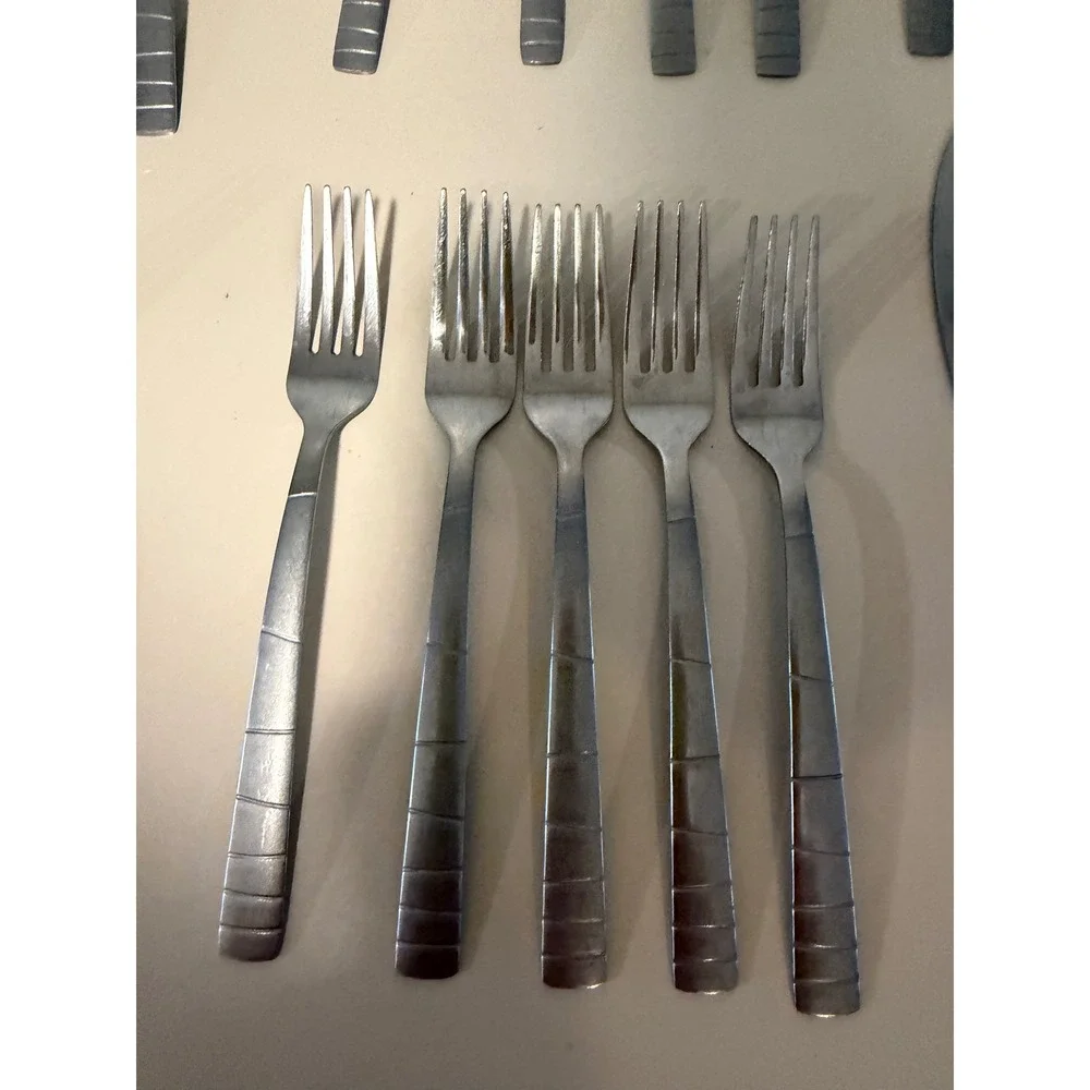Cambridge Samba Stainless Steel Flatware Set 27pc Brushed Satin Silverware